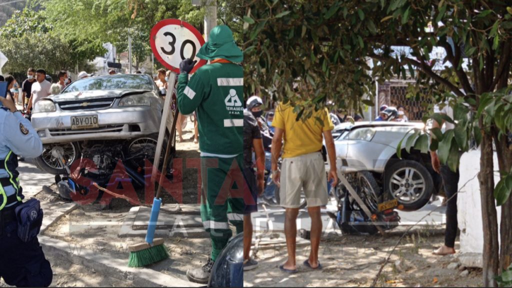 Accidente de tránsito dejó al menos tres heridos en Manzanares Santa