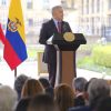 El Presidente Iván Duque durante la sanción de la Ley. Foto: Minhacienda