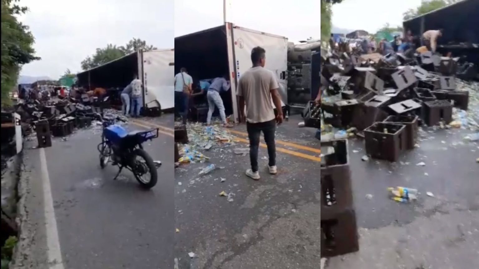 Tractomula Cargada De Cerveza Se Volcó En La Troncal Del Caribe - Santa ...